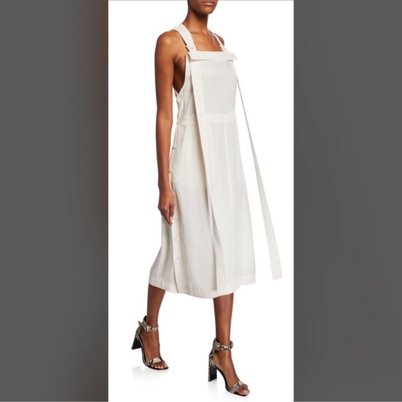 rag & bone Dresses & Skirts - Rag & Bone Adrian Square-Neck Side- Button Midi Dress, Size M